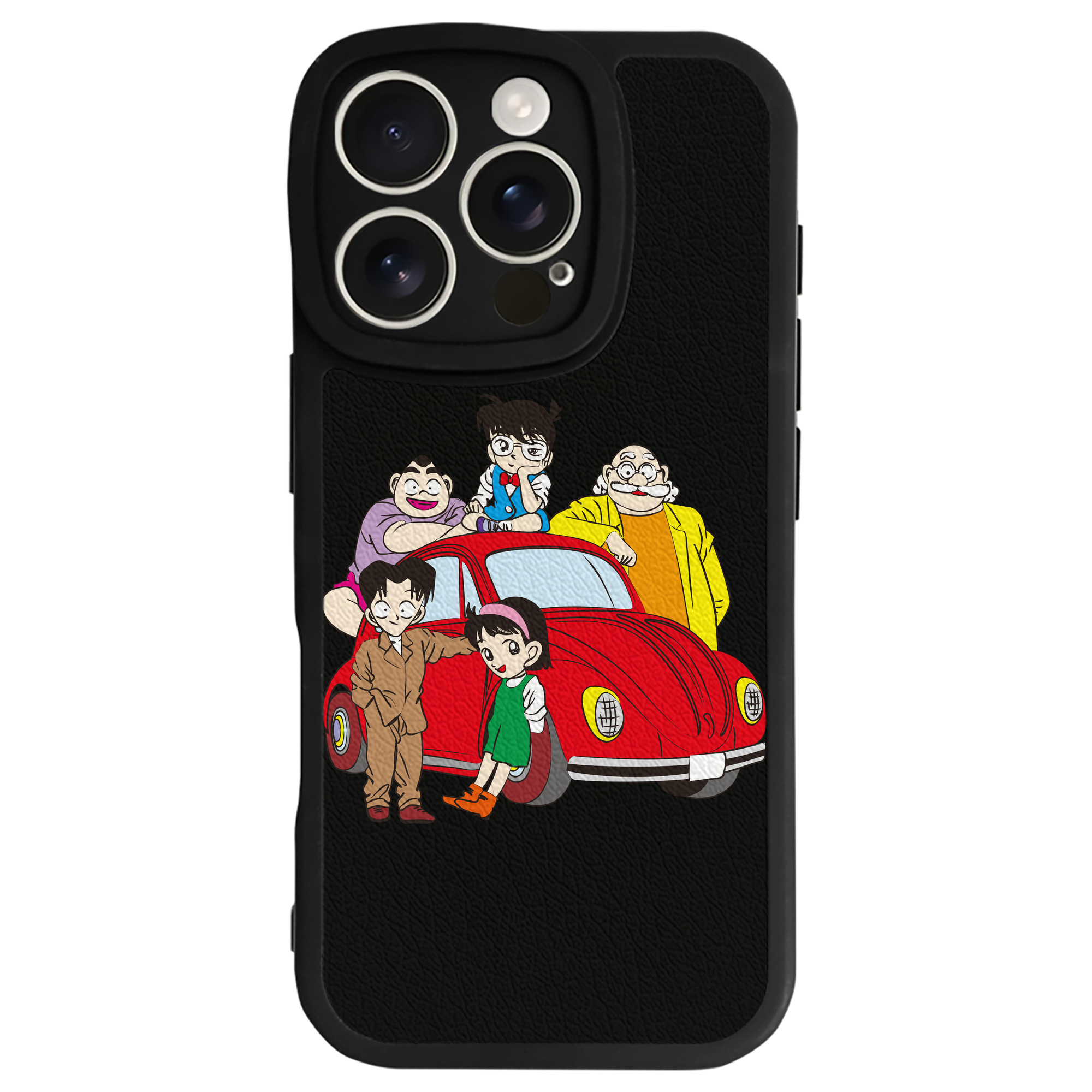 （画像用） 名探偵コナン Detective Conan 【iPhone 16シリーズ対応】シリコンスマホケース（レザー調） 材質：シリコン